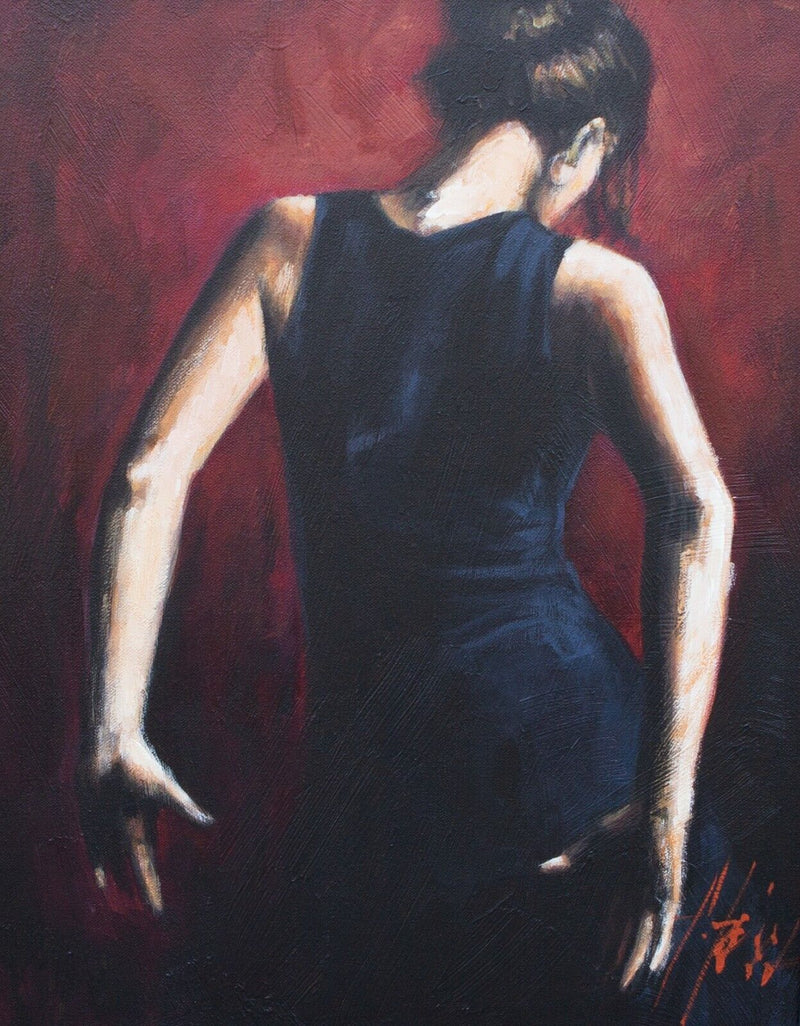 FABIAN PEREZ 'EL BAILE DEL FLAMENCO EN ROJO II' ORIGINAL OIL PAINTING, SIGNED