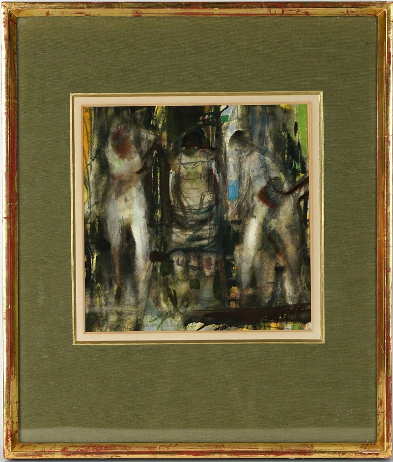 SIR ROBIN PHILIPSON 'BATHERS' ORIGINAL WATERCOLOUR & GOUACHE SIGNED