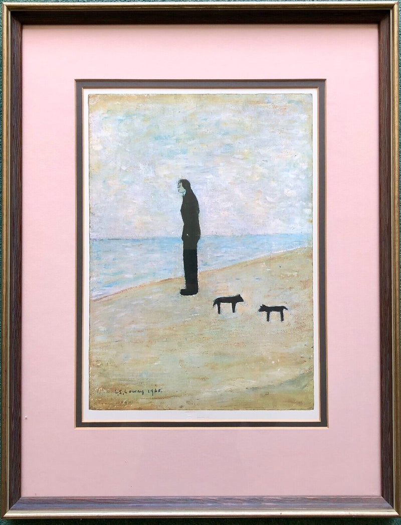 L.S. LAURENCE STEPHEN LOWRY 'MAN LOOKING OUT TO SEA' LIMITED EDITION PRINT STAMPED