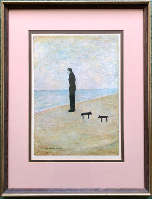 LS LAURENCE STEPHEN LOWRY -MAN LOOKING OUT TO SEA- LIMITED EDITION PRINT STAMPED