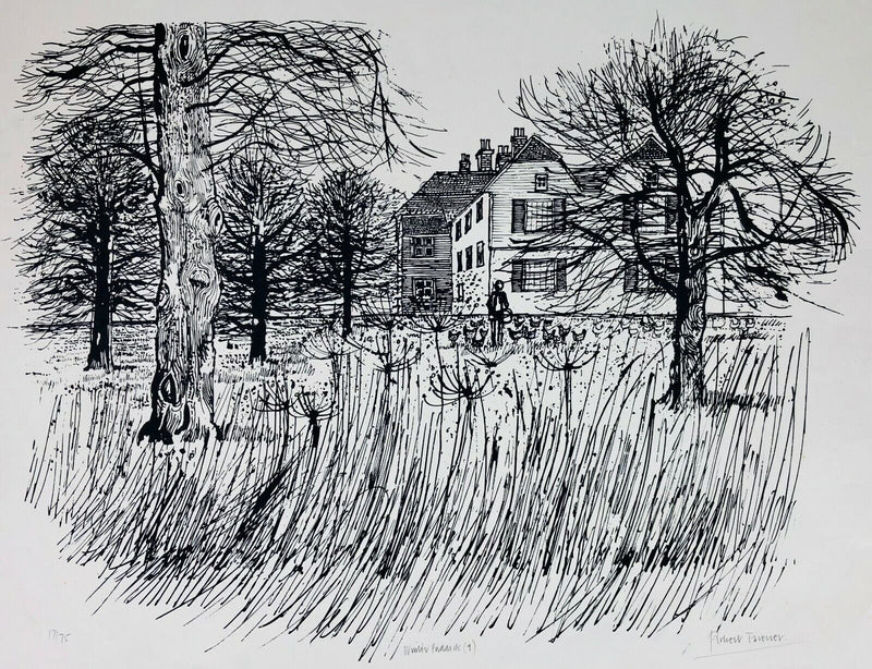 ROBERT TAVENER RE 'WINTER PADDOCK' LIMITED EDITION LITHOGRAPH PRINT, SIGNED
