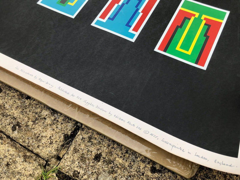 ROBYN DENNY 'SIX MINIATURES' 1975 LARGE SCREEN PRINT BLACK