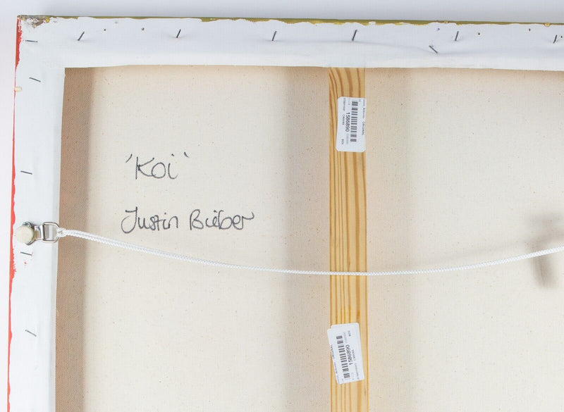 ANTONIO RUSSO 'KOI JUSTIN BIEBER' ABSTRACT, ACRYLIC ON CANVAS, SIGNED