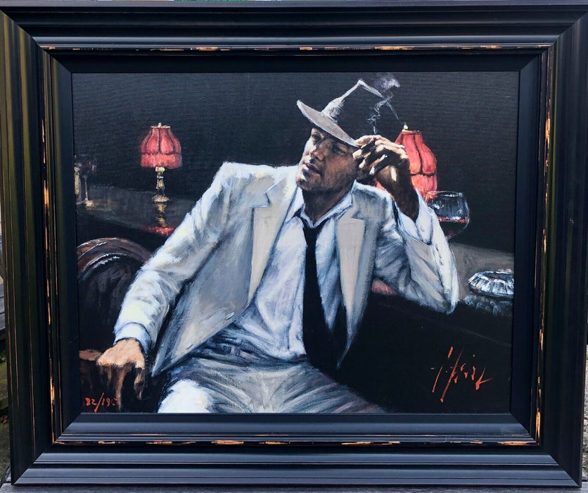 FABIAN PEREZ 'MAN IN WHITE SUIT V' LARGE LIMITED EDITION PRINT 82/195 & C.O.A.