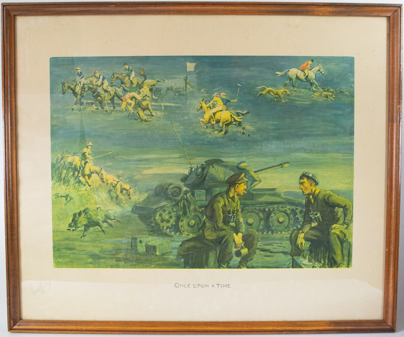 SNAFFLES, CHARLES JOHNSON PAYNE 'ONCE UPON A TIME' COLOUR PRINT SIGNED & STAMPED