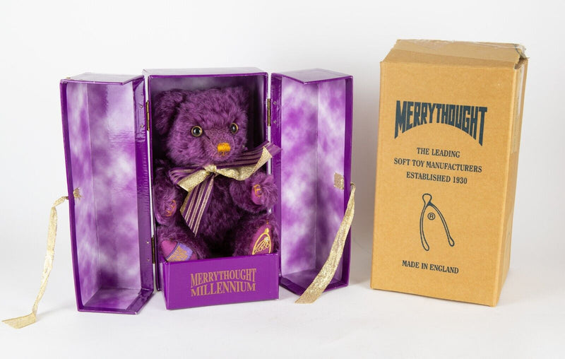 MERRYTHOUGHT 'MILLENNIUM MAGNET BEAR' 2000 SPECIAL EDITION HARRODS 471/2000, BOX
