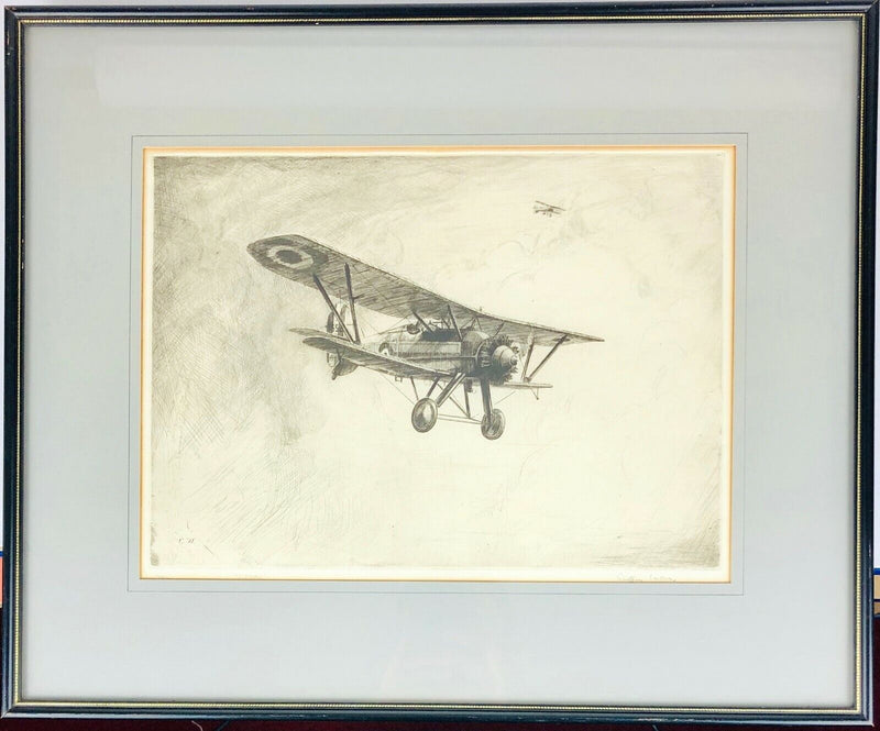 GEOFFREY WATSON 'SISKIN III' AVIATION AIRCRAFT ETCHING PRINT, SIGNED