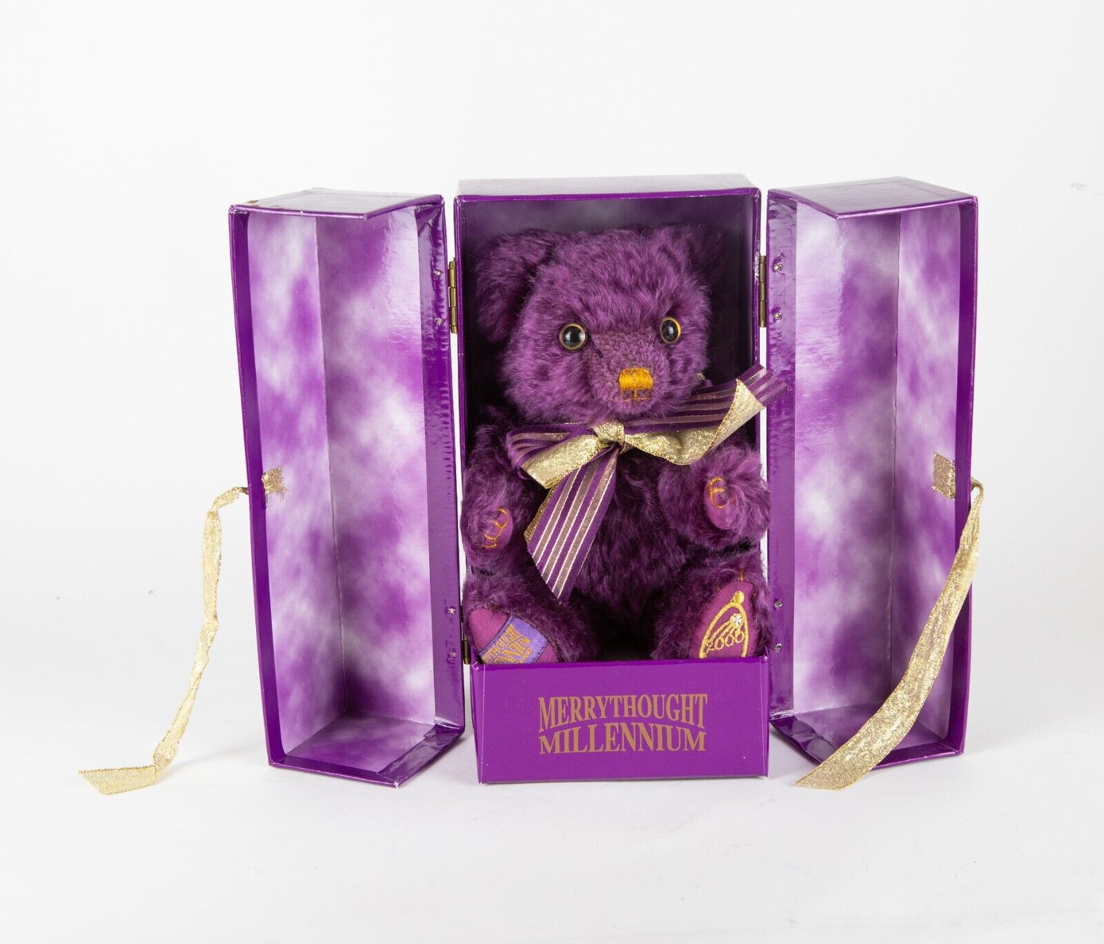ぬいぐるみ MERRYTHOUGHT MILLENNIUM JACK IN THE BOX Merrythought 'Millennium Magnet Bear' 2000 Special Edition Harrods