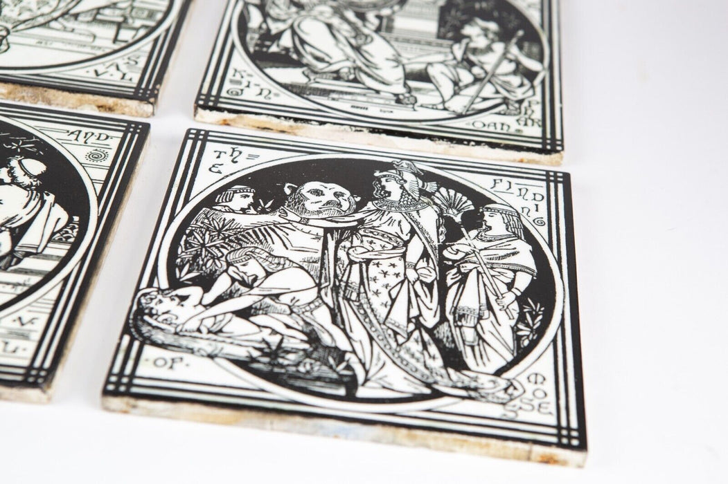 Scripture Tile John Moyr Smith For Mintons - Set Of 4 Bible Biblical Scene Tiles ...