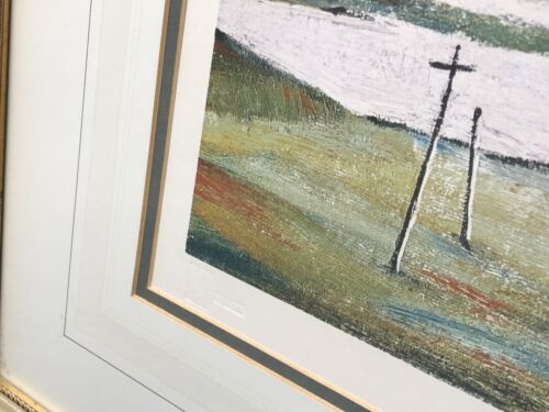 L.S. LOWRY, 'LANDSCAPE WITH FARM BUILDINGS', SIGNED LIMITED EDITION PRINT, 198/850