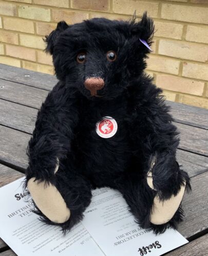 STEIFF 'BRITISH COLLECTORS TEDDY BEAR 2011' BLACK GROWLER LIMITED EDITION 663901