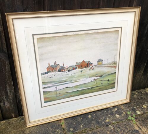 L.S. LOWRY, 'LANDSCAPE WITH FARM BUILDINGS', SIGNED LIMITED EDITION PRINT, 198/850