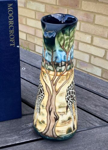 MOORCROFT POTTERY 'SHIMBA HILLS' 2005 SIAN LEEPER GIRAFFE EWER JUG VASE 254/300