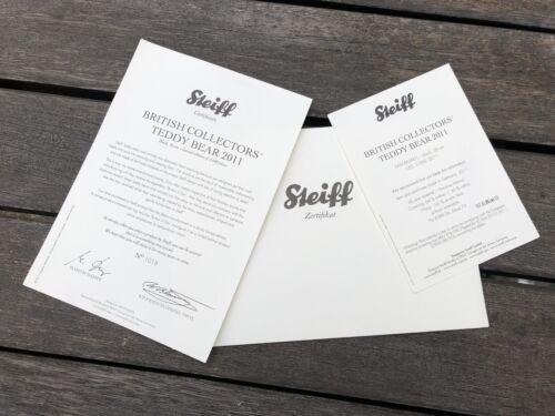 STEIFF 'BRITISH COLLECTORS TEDDY BEAR 2011' BLACK GROWLER LIMITED EDITION 663901
