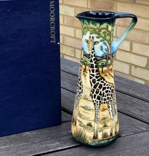MOORCROFT POTTERY 'SHIMBA HILLS' 2005 SIAN LEEPER GIRAFFE EWER JUG VASE 254/300