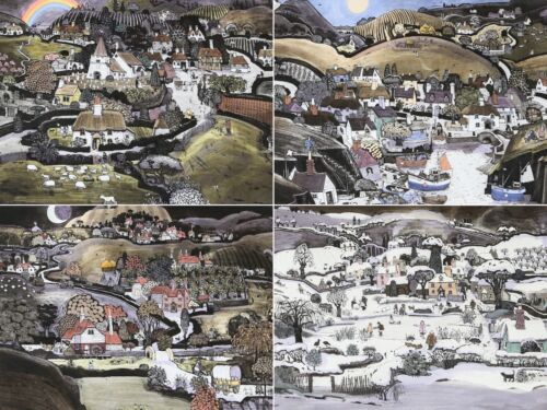 GRAHAM CLARKE 'THE FOUR SEASONS' 4x LIMITED EDITION ETCHING PRINTS, SIGNED