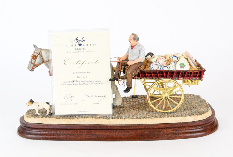 BORDER FINE ARTS 'POT CART' LARGE LIMITED EDITION FIGURE MODEL TABLEAU 218/600
