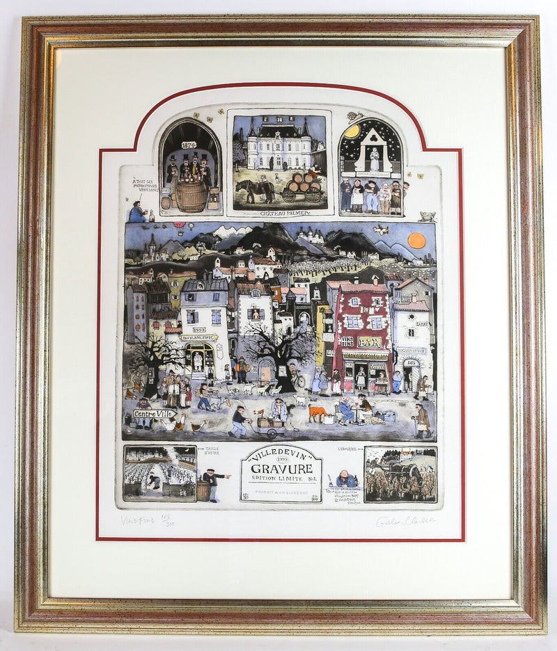 GRAHAM CLARKE 'TRILOGIE, VILLE DE VIN' LIMITED EDITION ETCHING PRINT SET 163/300
