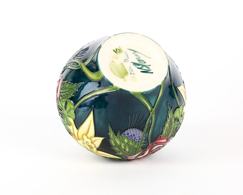 MOORCROFT POTTERY 'DIAMOND JUBILEE' 2011 ERII QUEEN ELIZABETH II FLORAL VASE