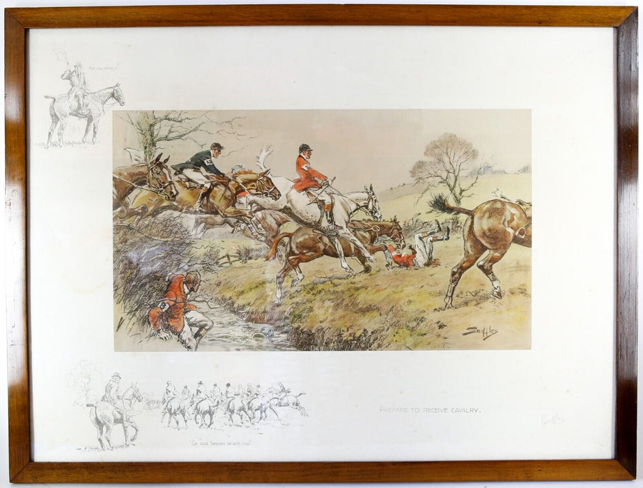 SNAFFLES, CHARLES JOHNSON PAYNE, 'PREPARE TO RECEIVE CAVALRY', PRINT, SIGNED