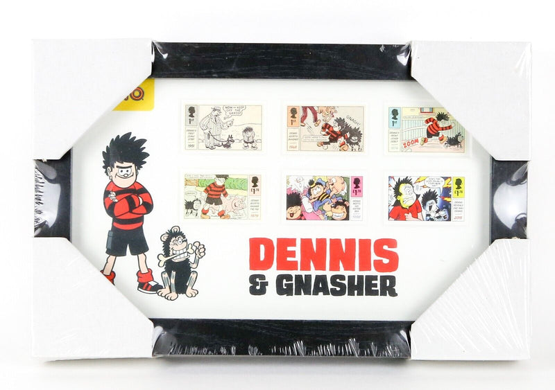 BEANO 'DENNIS & GNASHER' ROYAL MAIL FRAMED SPECIAL STAMPS PRESENTATION SETS
