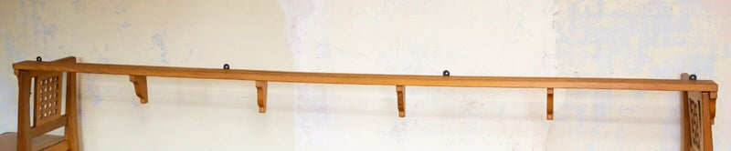 ROBERT 'MOUSEMAN' THOMPSON OF KILBURN - SOLID ADZED OAK WALL SHELF SHELVING UNIT