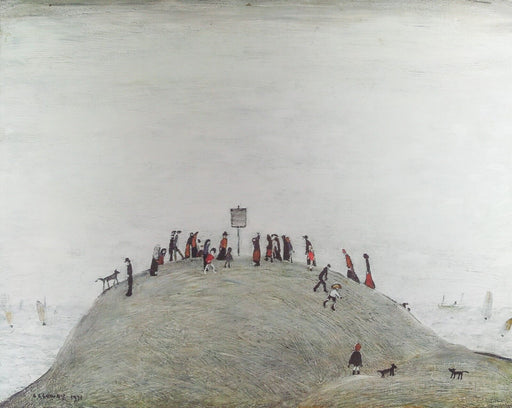 LS LAURENCE STEPHEN LOWRY 'THE NOTICE BOARD' SIGNED LIMITED EDITION COLOUR PRINT
