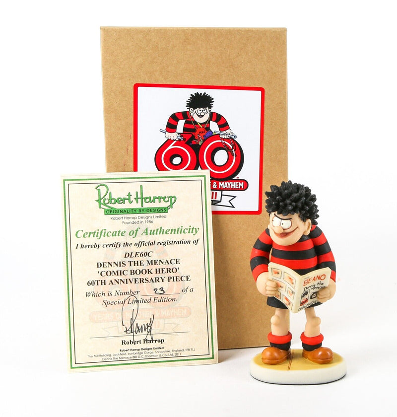 ROBERT HARROP 'DENNIS THE MENACE COMIC BOOK HERO' LIMITED EDITION BEANO DANDY DLE60C