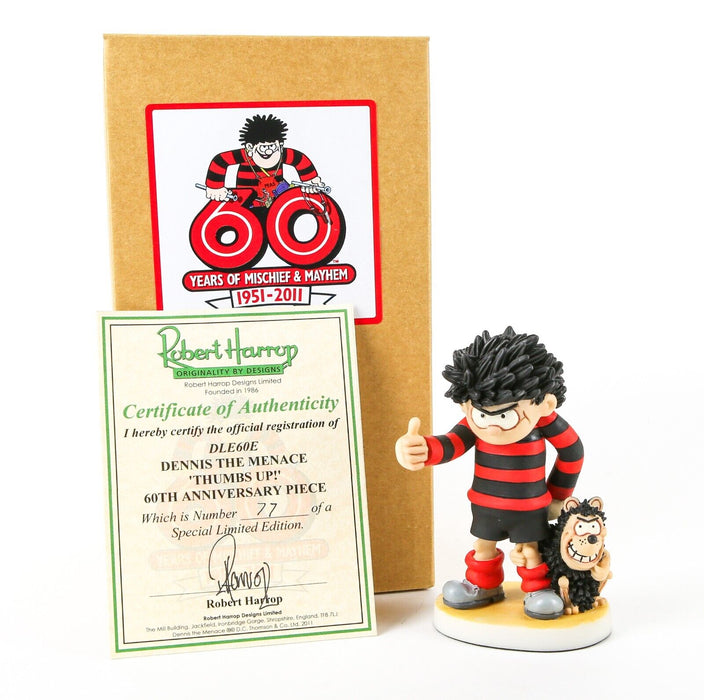 ROBERT HARROP 'DENNIS THE MENACE, THUMBS UP' LIMITED EDITION BEANO DANDY DLE60E