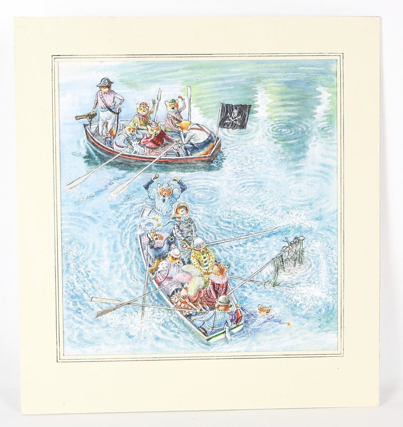 GRAHAM OAKLEY, FOX PIRATES, ORIGINAL FOXBURY FORCE WATERCOLOUR ARTWORK