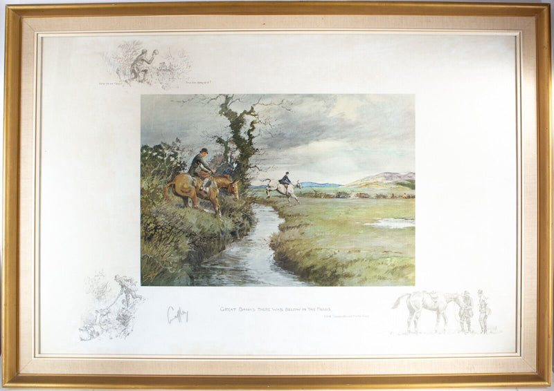 SNAFFLES, CHARLES JOHNSON PAYNE, 'GREAT BANKS, BELOW THE FIELDS', PRINT, BLINDSIGNED