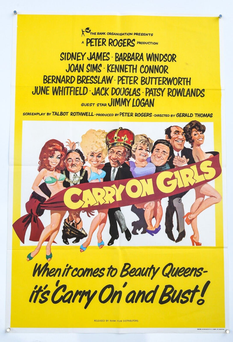 CARRY ON GIRLS (1973) ORIGINAL UK ONE SHEET FILM MOVIE POSTER
