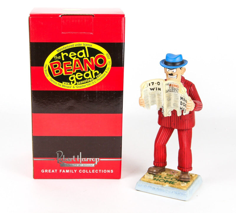 ROBERT HARROP 'DENNIS'S DAD, WELCOME HOME' LTD ED BEANO DANDY FIGURE BDYP09, BOXED