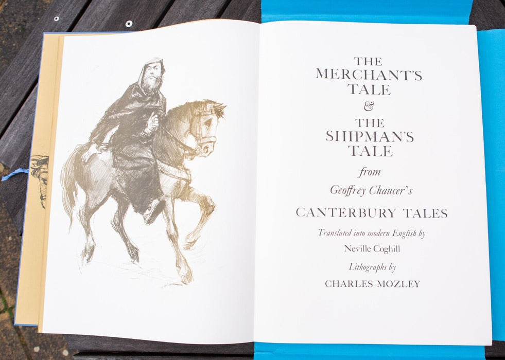 THE CANTERBURY TALES' - 4 VOL SET CHAUCER CHARLES MOZLEY LITHOGRAPH FOLIO BOOKS