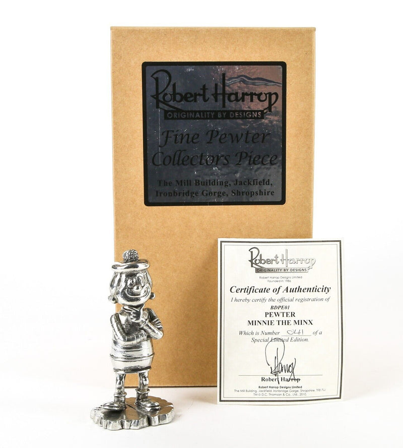 ROBERT HARROP 'PEWTER MINNIE THE MINX' LIMITED EDITION BEANO DANDY FIGURE BDPE01