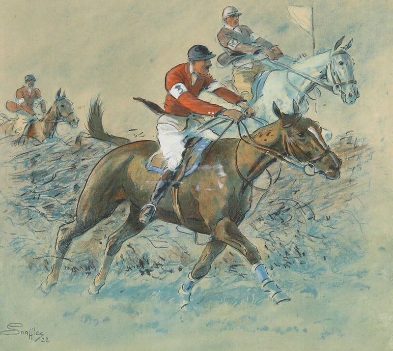SNAFFLES, CHARLES JOHNSON PAYNE, 'SOLDIER', STEEPLE CHASIN DEVILS, PRINT, SIGNED