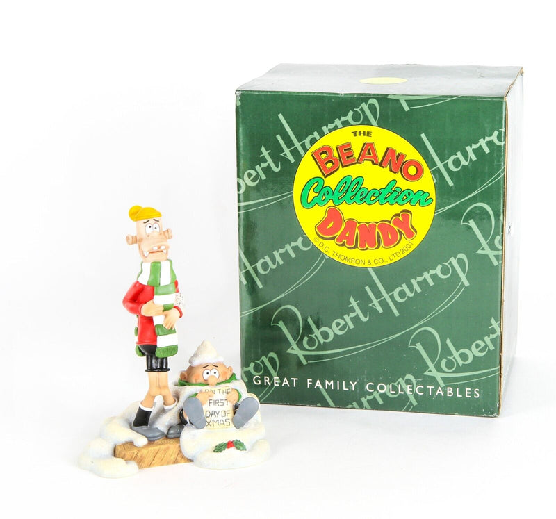 ROBERT HARROP 'PLUG & WILFRED, FIRST DAY OF XMAS' BEANO DANDY FIGURE BDCS01, BOXED