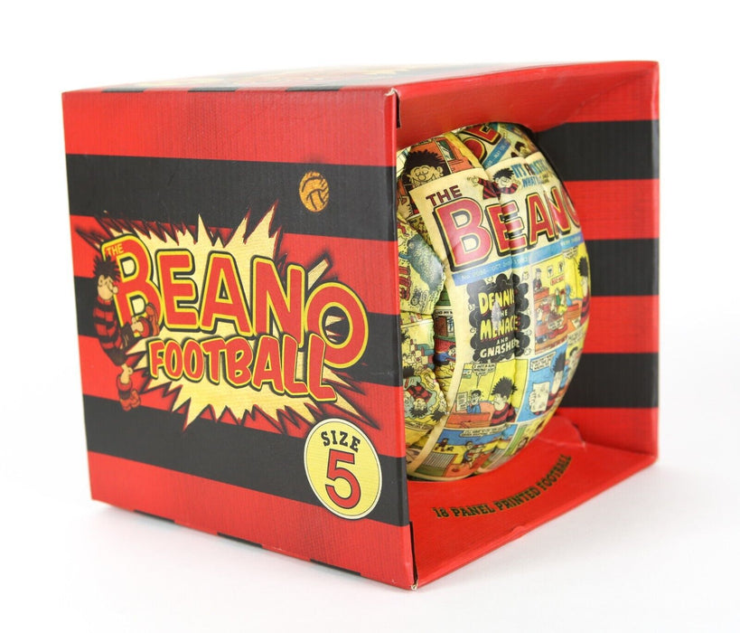 BEANO DENNIS THE MENACE VINTAGE COLLECTION 18-PANEL PRINTED SIZE 5 FOOTBALL, BOX