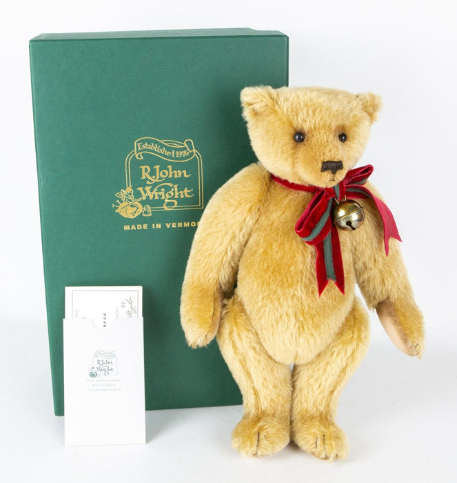 R JOHN WRIGHT - 'WILLOUGHBY' 2012 LIMITED EDITION CHRISTMAS TEDDY BEAR , BOXED