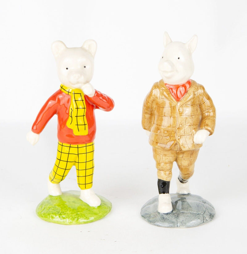 BESWICK / ROYAL DOULTON - RUPERT BEAR & PODGY PIG LIMITED EDITION FIGURE MODELS