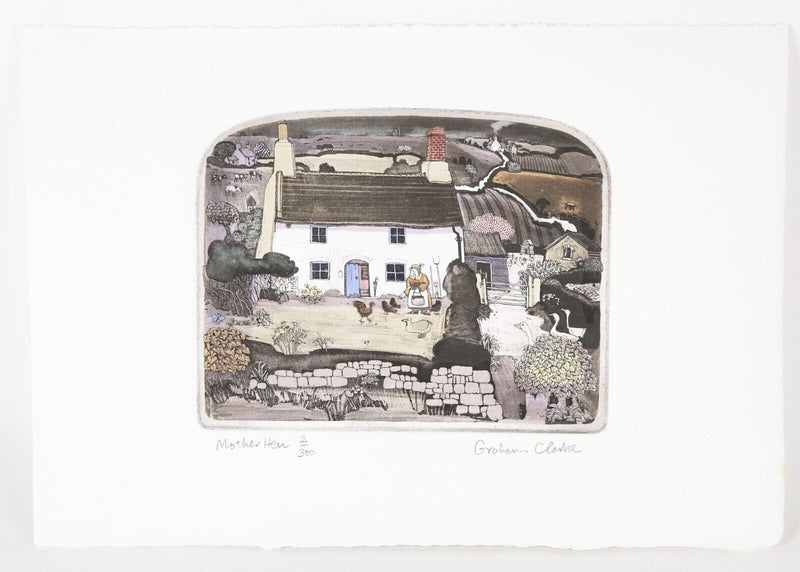 GRAHAM CLARKE 'MOTHER HEN' LIMITED EDITION ETCHING PRINT 2/300, SIGNED