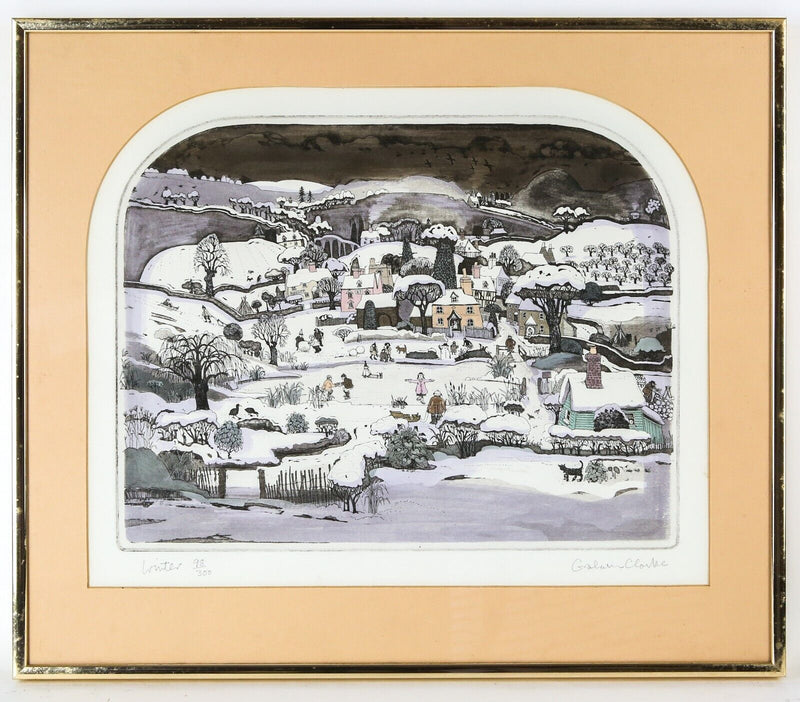 GRAHAM CLARKE 'THE FOUR SEASONS' 4x LIMITED EDITION ETCHING PRINTS, SIGNED