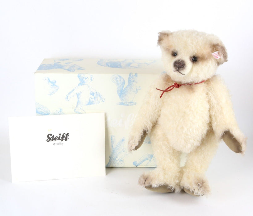 STEIFF 'BELLA UK 09' LIMITED EDITION WHITE TEDDY BEAR 663376, BOXED & C.O.A.