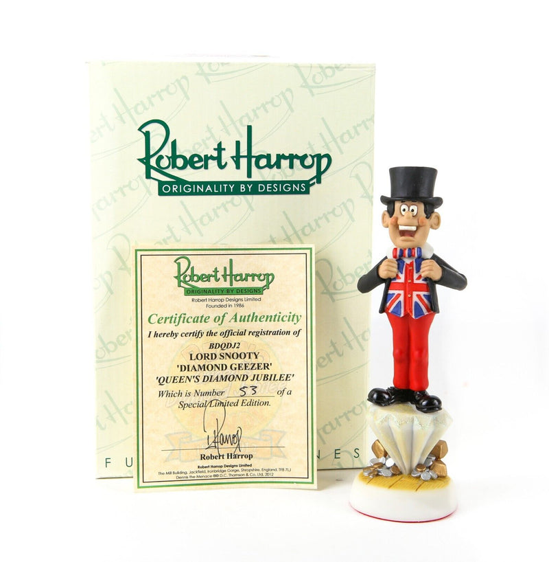 ROBERT HARROP 'LORD SNOOTY, DIAMOND GEEZER' LTD ED QUEEN'S JUBILEE FIGURE BDQDJ2