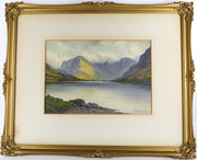 EDWARD THOMPSON, DONALD A PATON, 'BUTTERMERE'S LONELY SHORE', WATERCOLOUR SIGNED
