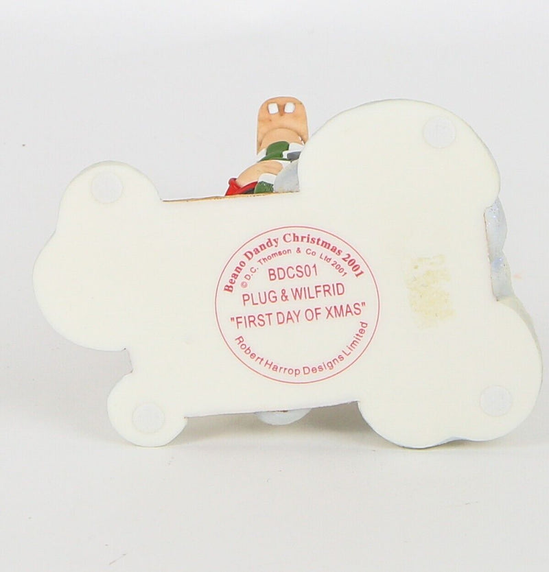 ROBERT HARROP 'PLUG & WILFRED, FIRST DAY OF XMAS' BEANO DANDY FIGURE BDCS01, BOXED