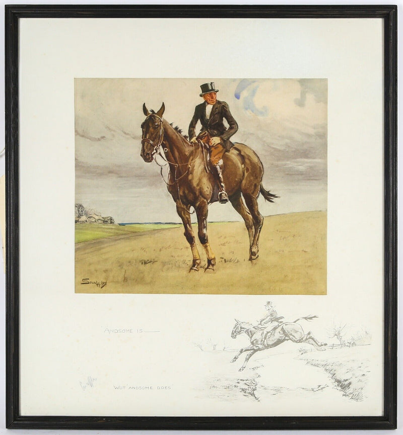 SNAFFLES, CHARLES JOHNSON PAYNE, 'ANDSOME IS WOT ANDSOME DOES', PRINT, SIGNED