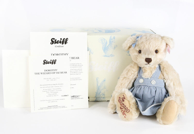 STEIFF 'DOROTHY' LIMITED EDITION WIZARD OF OZ TEDDY BEAR 681998, BOXED & C.O.A.