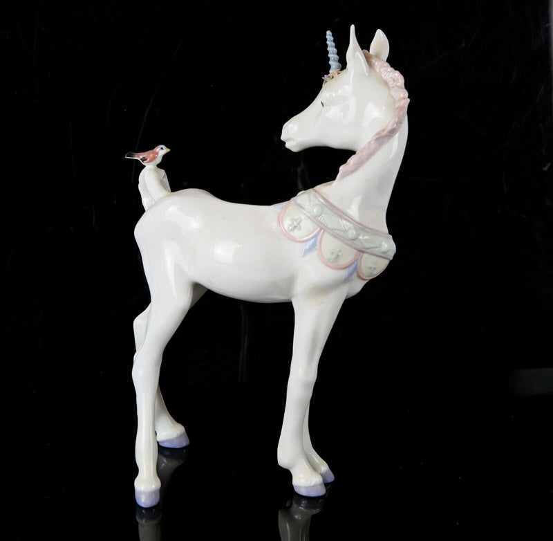 LLADRO 'UNICORN AND FRIEND' HORSE PONY BIRD FIGURE MODEL 5993