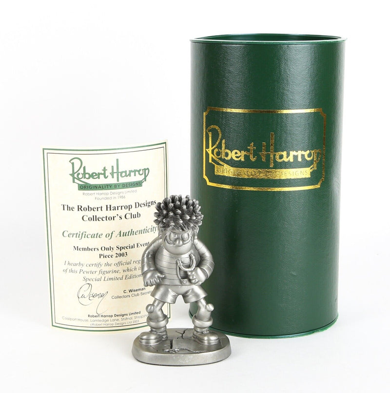 ROBERT HARROP 'DENNIS THE MENACE' LTD ED PEWTER BEANO DANDY FIGURE BD01P, BOXED